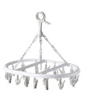2 oval sock drying racks with 20 hooks, clips, and hangers | Sock laundry